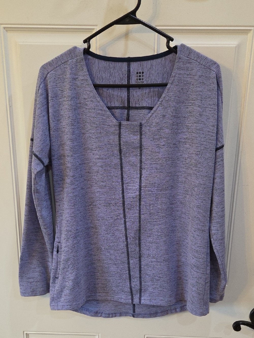 Title Nine Heathered Lavender Long-Sleeve Pullover